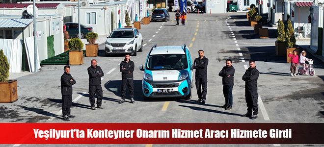 Yeşilyurt’ta Konteyner Onarım Hizmet Aracı Hizmete Girdi