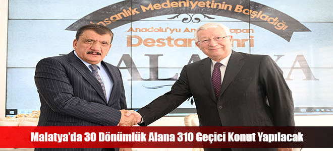 Malatya’da 30 Dönümlük Alana 310 Geçici Konut Yapılacak