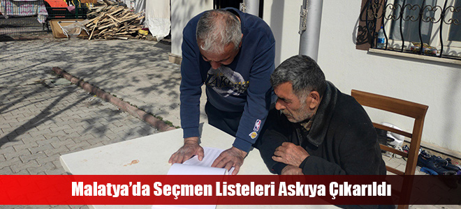 Malatya’da Seçmen Listeleri Askıya Çıkarıldı