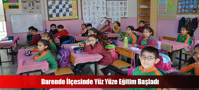 Darende İlçesinde Yüz Yüze Eğitim Başladı