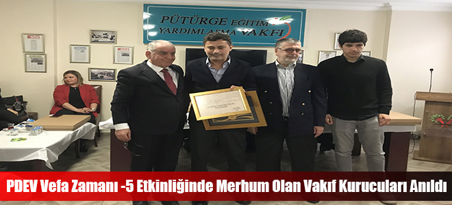 PDEV Vefa Zamanı -5 Etkinliğinde Merhum Olan Vakıf Kurucuları Anıldı