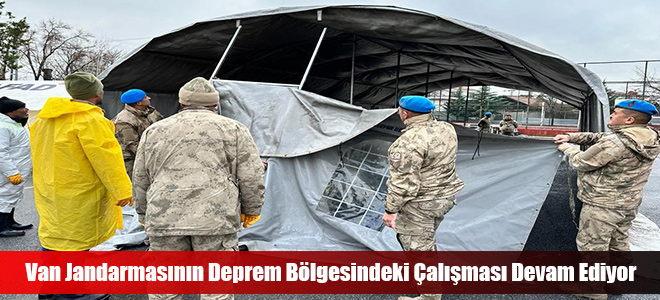 Van Jandarmasının Deprem Bölgesindeki Çalışması Devam Ediyor