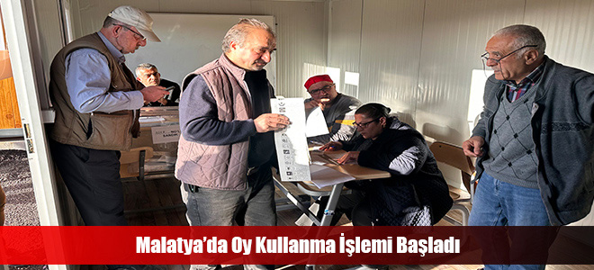 Malatya’da Oy Kullanma İşlemi Başladı