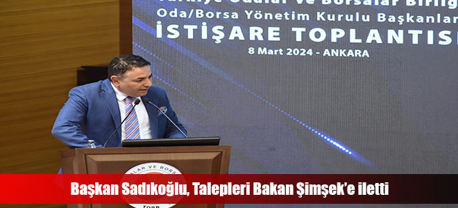 Başkan Sadıkoğlu, Talepleri Bakan Şimşek’e iletti