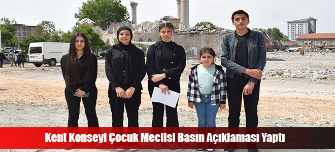 Kent Konseyi Çocuk Meclisi Basın Açıklaması Yaptı