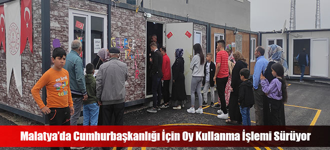 Malatya’da Cumhurbaşkanlığı İçin Oy Kullanma İşlemi Sürüyor