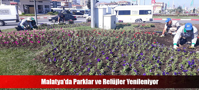 Malatya'da Parklar ve Refüjler Yenileniyor