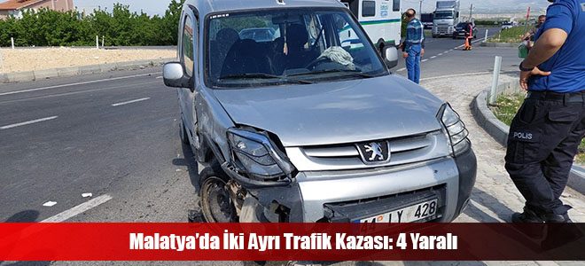 Malatya’da İki Ayrı Trafik Kazası: 4 Yaralı