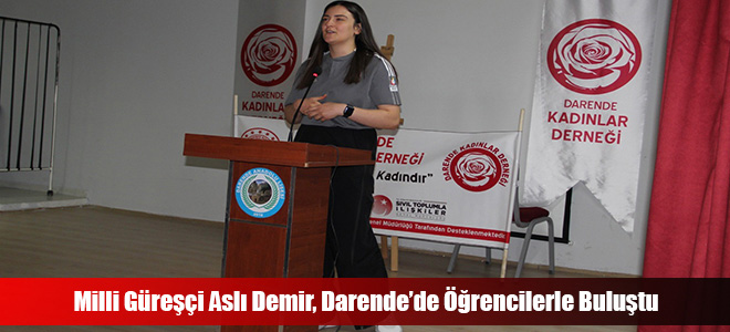 Milli Güreşçi Aslı Demir, Darende’de Öğrencilerle Buluştu