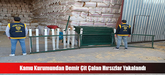 Kamu Kurumundan Demir Çit Çalan Hırsızlar Yakalandı