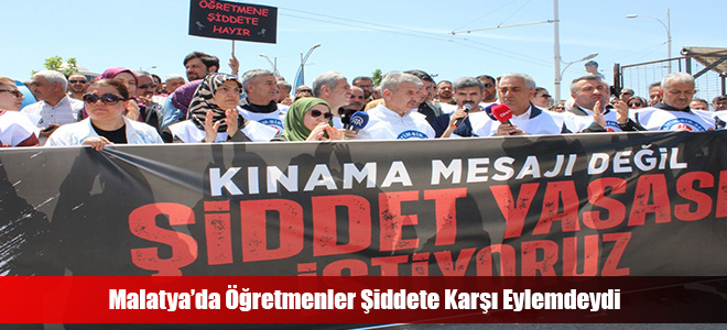 Malatya’da Öğretmenler Şiddete Karşı Eylemdeydi