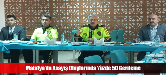 Malatya’da Asayiş Olaylarında Yüzde 50 Gerileme