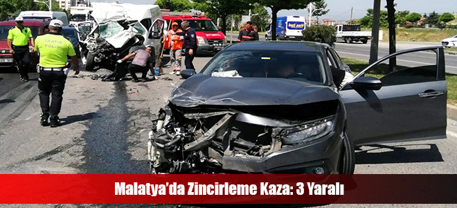 Malatya’da Zincirleme Kaza: 3 Yaralı