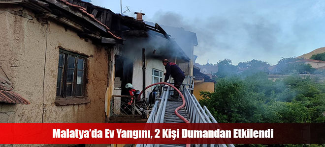 Malatya’da Ev Yangını, 2 Kişi Dumandan Etkilendi