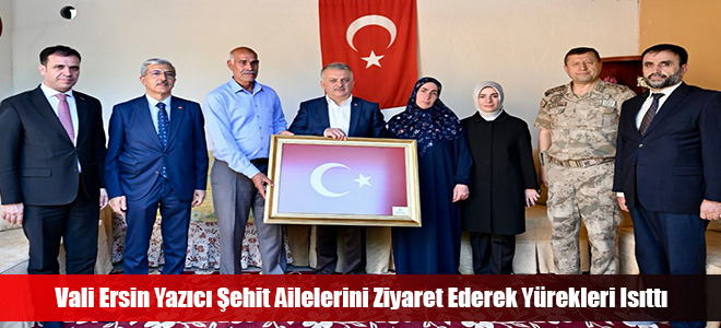 Vali Ersin Yazıcı Şehit Ailelerini Ziyaret Ederek Yürekleri Isıttı