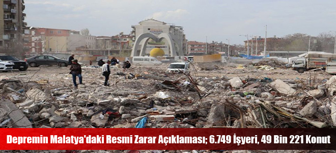 Depremin Malatya'daki Resmi Zarar Açıklaması; 6.749 İşyeri, 49 Bin 221 Konut