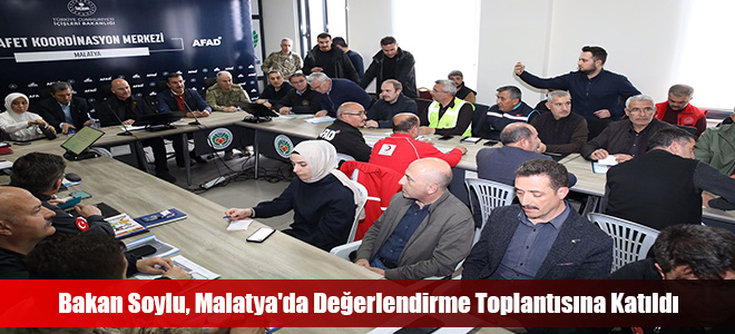 Bakan Soylu, Malatya'da Değerlendirme Toplantısına Katıldı