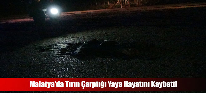 Malatya'da Tırın Çarptığı Yaya Hayatını Kaybetti