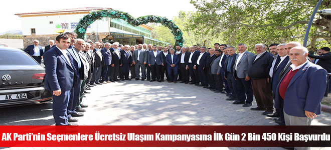 AK Parti’nin Seçmenlere Ücretsiz Ulaşım Kampanyasına İlk Gün 2 Bin 450 Kişi Başvurdu