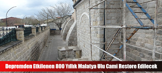 Depremden Etkilenen 800 Yıllık Malatya Ulu Cami Restore Edilecek