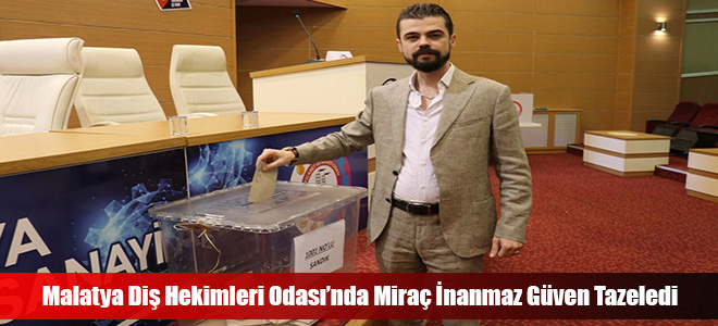 Malatya Diş Hekimleri Odası’nda Miraç İnanmaz Güven Tazeledi