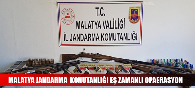 MALATYA JANDARMA  KONUTANLIĞI EŞ ZAMANLI OPAERASYON