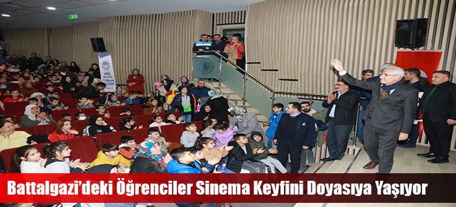 Battalgazi’deki Öğrenciler Sinema Keyfini Doyasıya Yaşıyor