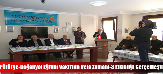 Pütürge-Doğanyol Eğitim Vakfı’nın Vefa Zamanı-3 Etkinliği Gerçekleşti