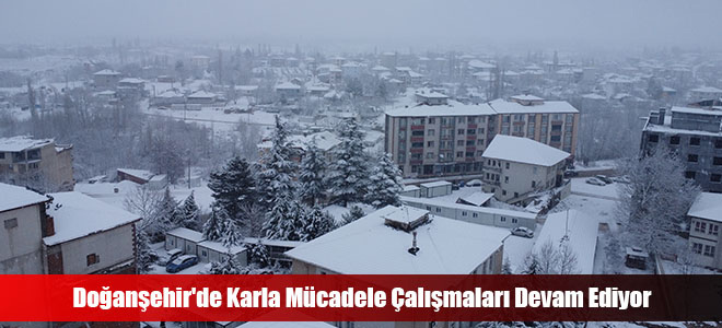 Doğanşehir'de Karla Mücadele Çalışmaları Devam Ediyor