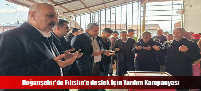 Doğanşehir'de Filistin'e destek İçin Yardım Kampanyası