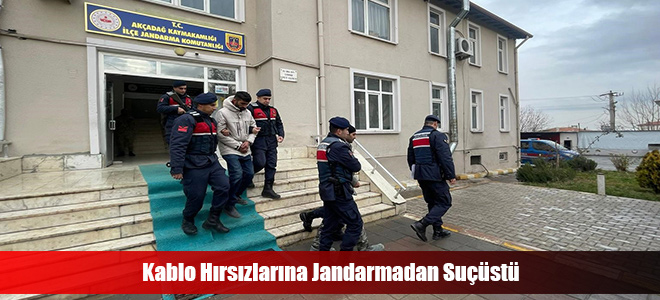 Kablo Hırsızlarına Jandarmadan Suçüstü