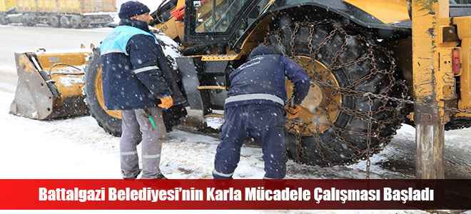 Battalgazi Belediyesi’nin Karla Mücadele Çalışması Başladı