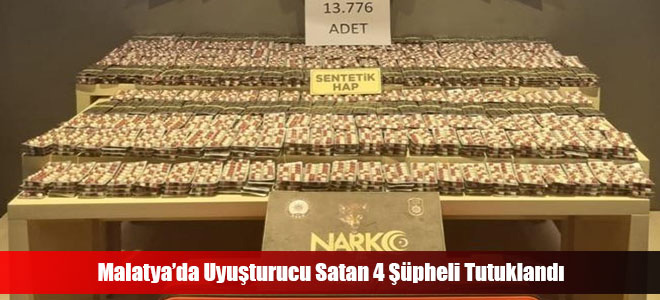 Malatya’da Uyuşturucu Satan 4 Şüpheli Tutuklandı