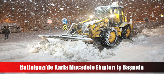 Battalgazi’de Karla Mücadele Ekipleri İş Başında