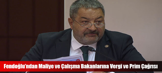 Fendoğlu’ndan Maliye ve Çalışma Bakanlarına Vergi ve Prim Çağrısı