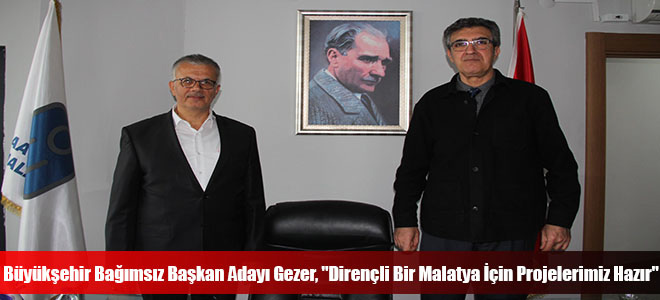 Büyükşehir Bağımsız Başkan Adayı Gezer, 