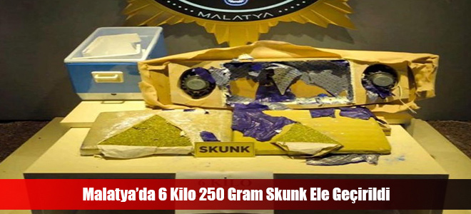 Malatya’da 6 Kilo 250 Gram Skunk Ele Geçirildi