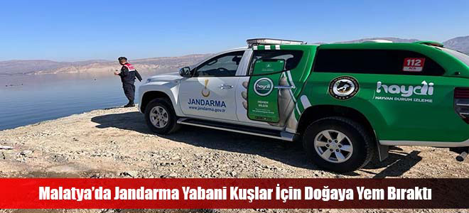 Malatya’da Jandarma Yabani Kuşlar İçin Doğaya Yem Bıraktı