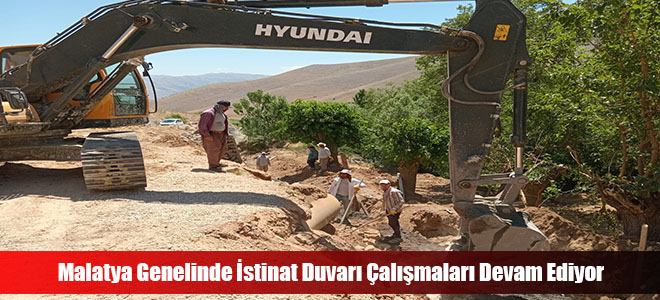 Malatya Genelinde İstinat Duvarı Çalışmaları Devam Ediyor