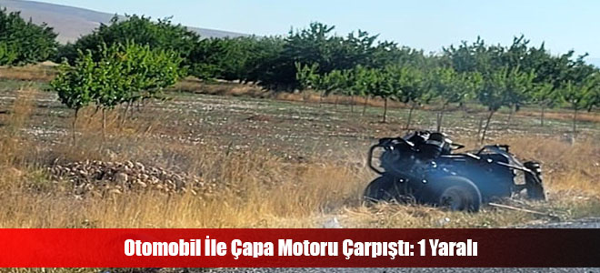 Otomobil İle Çapa Motoru Çarpıştı: 1 Yaralı