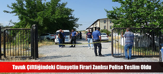 Tavuk Çiftliğindeki Cinayetin Firari Zanlısı Polise Teslim Oldu