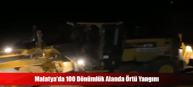 Malatya’da 100 Dönümlük Alanda Örtü Yangını