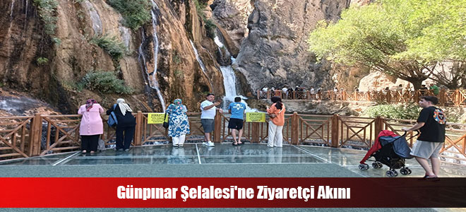 Günpınar Şelalesi'ne Ziyaretçi Akını