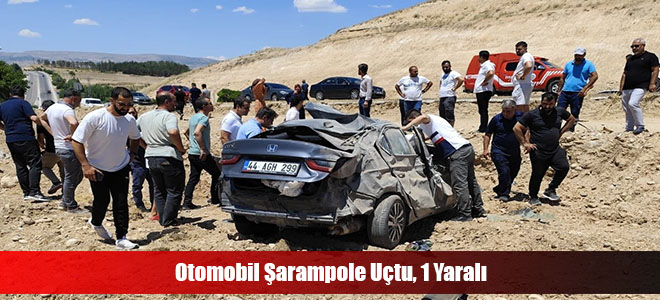 Otomobil Şarampole Uçtu, 1 Yaralı